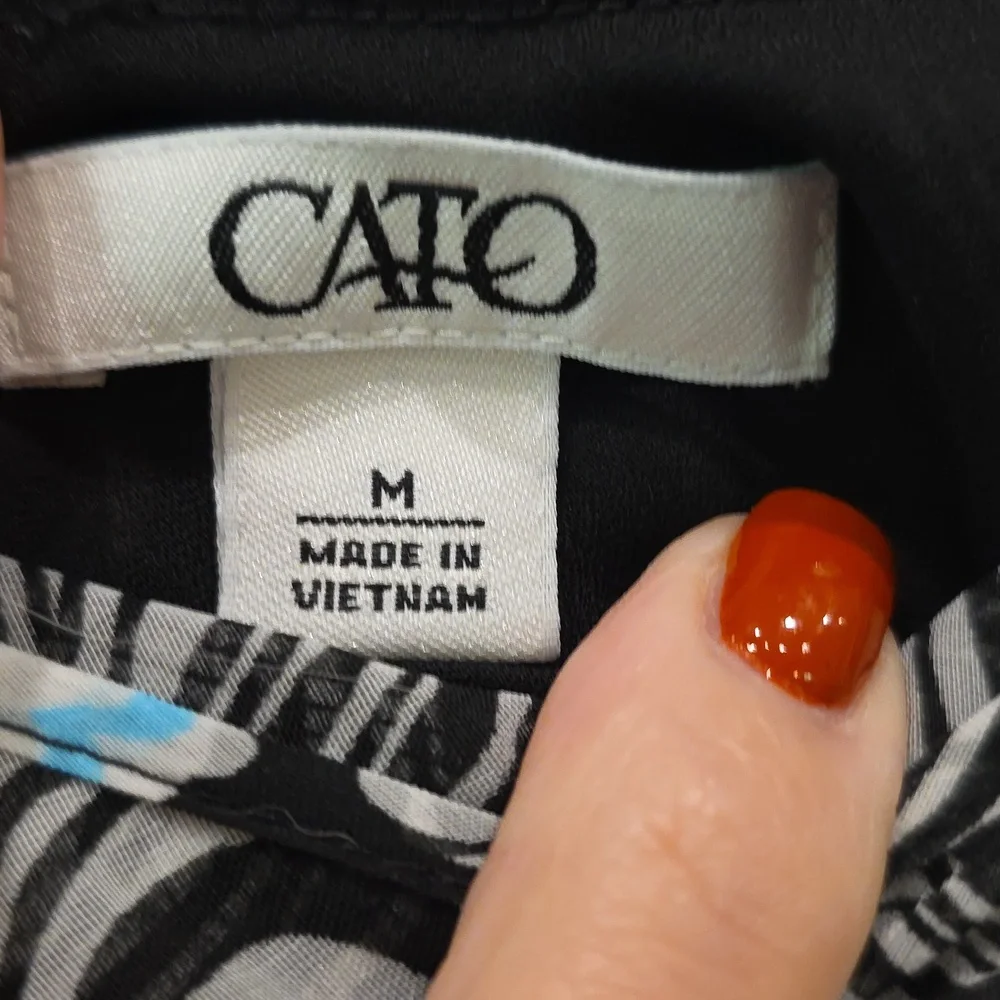 Cato Black and Blue Patterned Skirt M - Picture 2 of 3